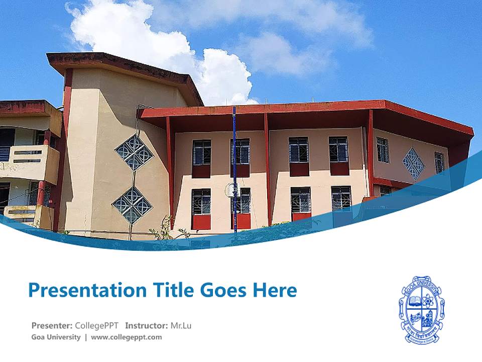 Goa University Course/Courseware Creation PPT Template4:3 ratio PPT effect preview image5