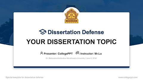 Dr. Babasaheb Ambedkar Marathwada University Graduation Thesis Defense PPT Template