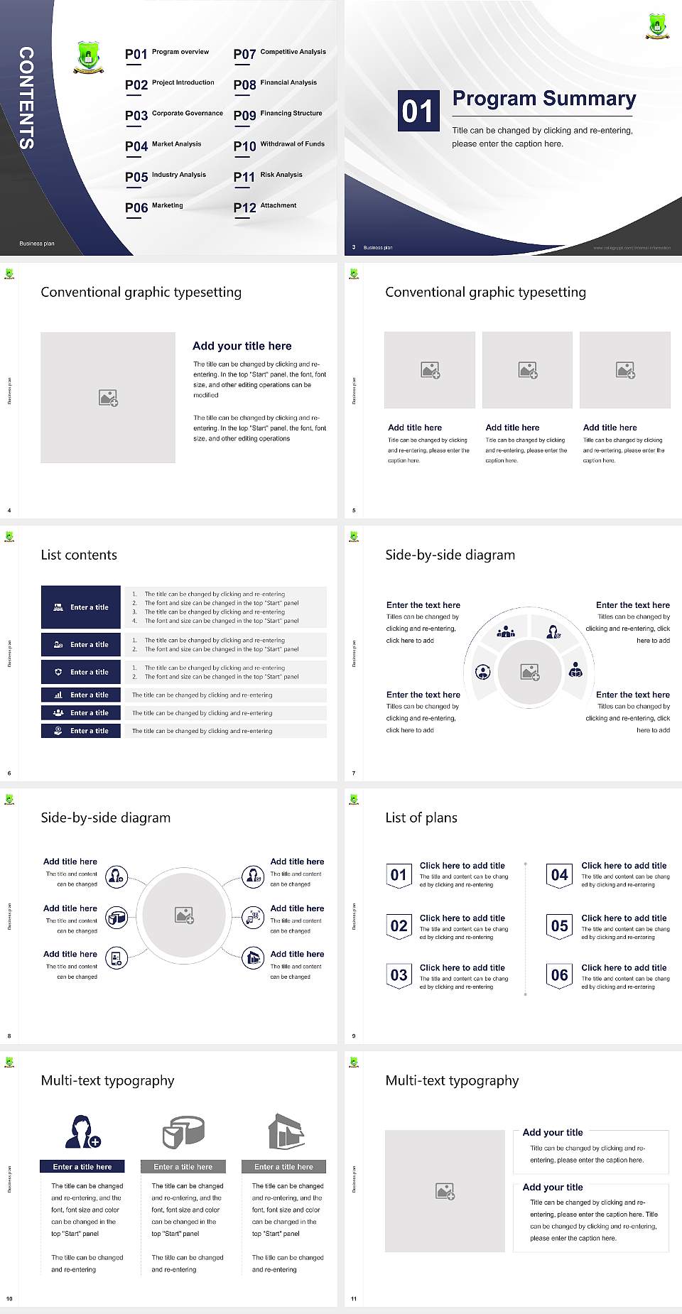 Gondwana University Competition/Entrepreneurship Contest PPT Template4:3 ratio PPT effect preview image2