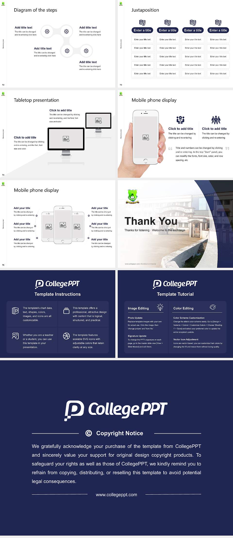 Gondwana University Competition/Entrepreneurship Contest PPT Template4:3 ratio PPT effect preview image9
