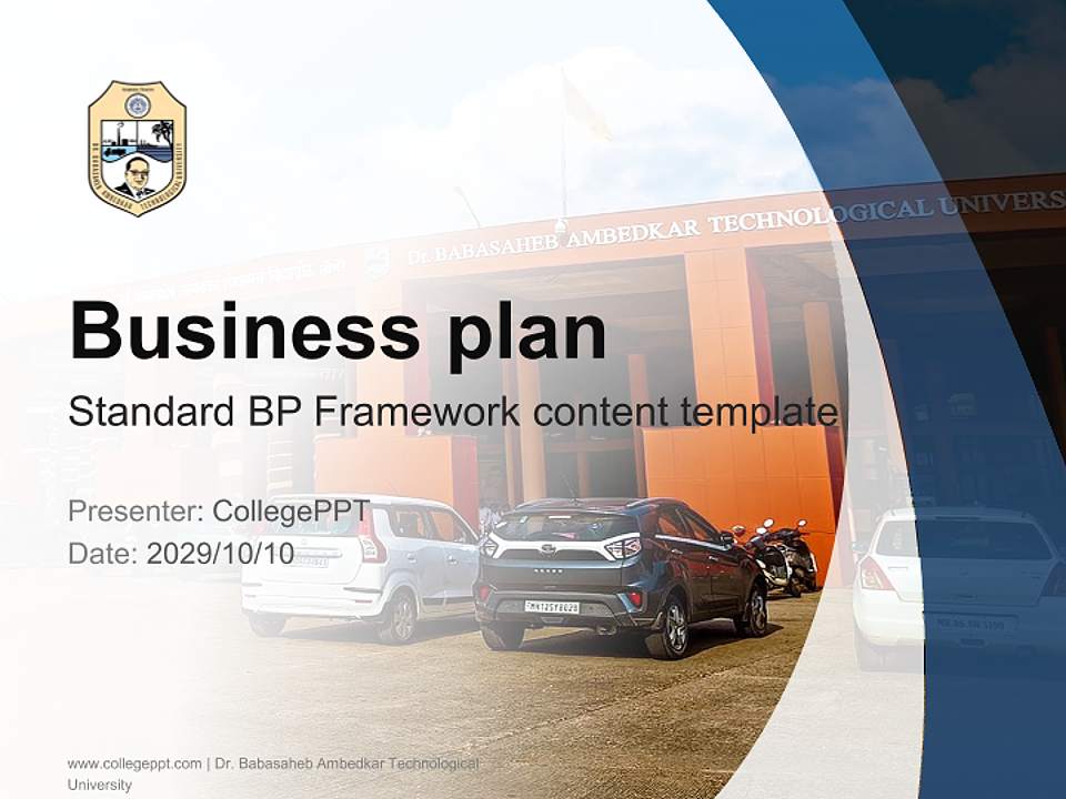 Dr. Babasaheb Ambedkar Technological University Competition/Entrepreneurship Contest PPT Template4:3 ratio PPT effect preview image9