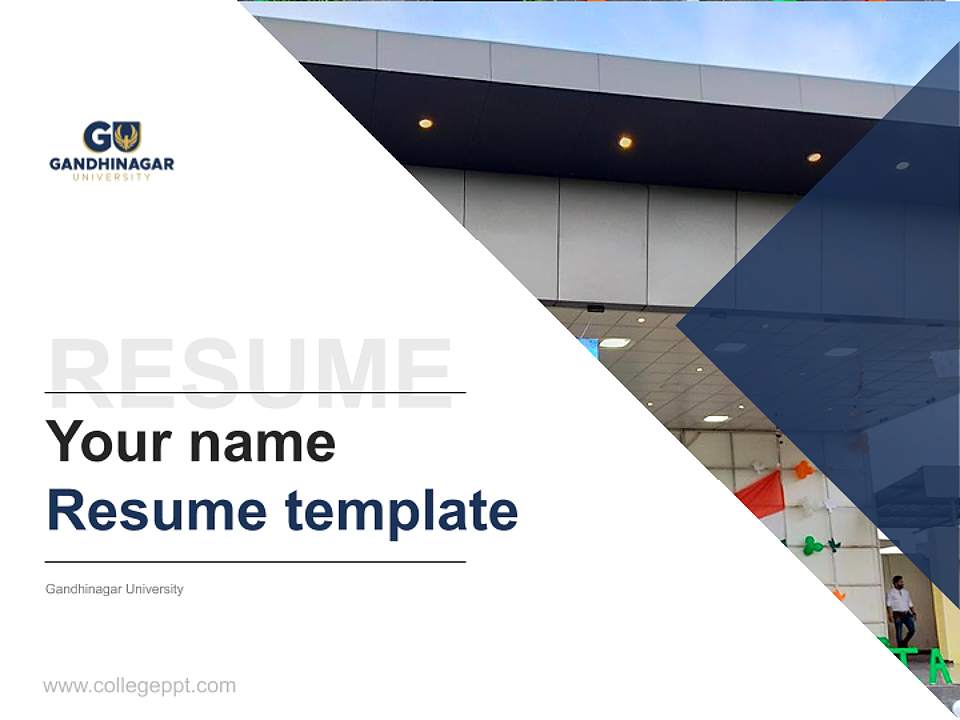 Gandhinagar University Resume PPT Template4:3 ratio PPT effect preview image5