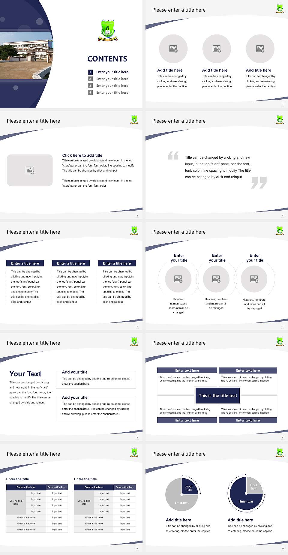 Gondwana University Course/Courseware Creation PPT Template4:3 ratio PPT effect preview image2