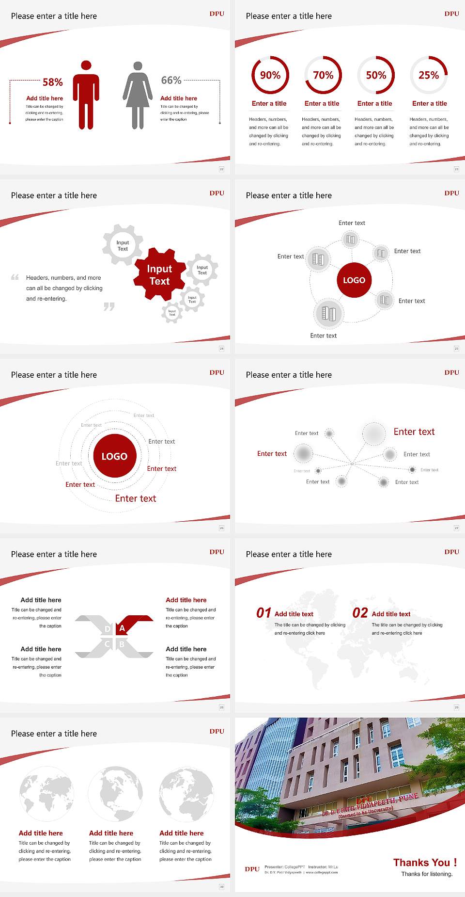 Dr. D.Y. Patil Vidyapeeth Course/Courseware Creation PPT Template4:3 ratio PPT effect preview image4