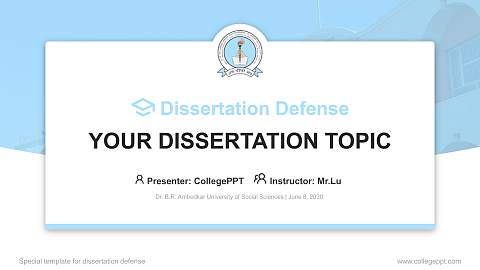 Dr. B.R. Ambedkar University of Social Sciences Graduation Thesis Defense PPT Template