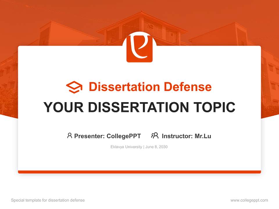 Eklavya University Graduation Thesis Defense PPT Template4:3 ratio PPT effect preview image7