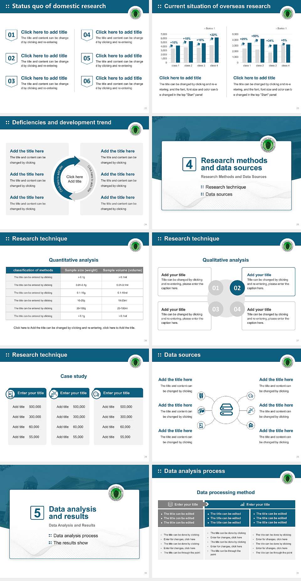 Forest Research Institute Graduation Thesis Defense PPT Template4:3 ratio PPT effect preview image4