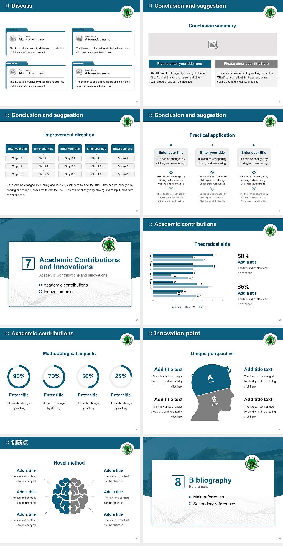 Forest Research Institute Graduation Thesis Defense PPT Template4:3 ratio PPT effect preview image6