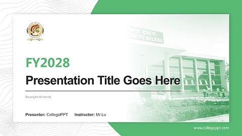 Davangere University Academic Presentation/Research Findings Report PPT Template