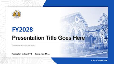 Gokhale Institute of Politics & Economics Academic Presentation/Research Findings Report PPT Template