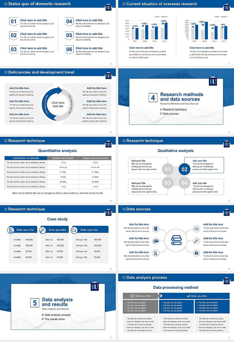 Era University Graduation Thesis Defense PPT Template16:9 ratio PPT effect preview image4