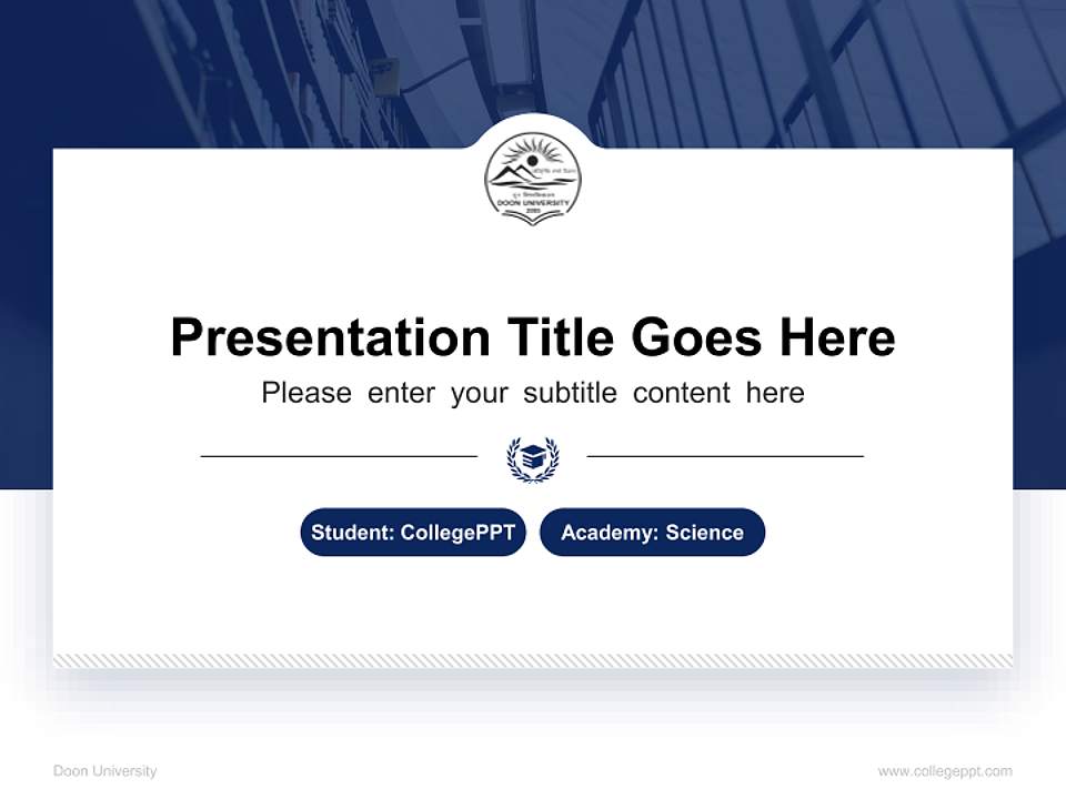 Doon University National Scholarship Defense PPT Template4:3 ratio PPT effect preview image4