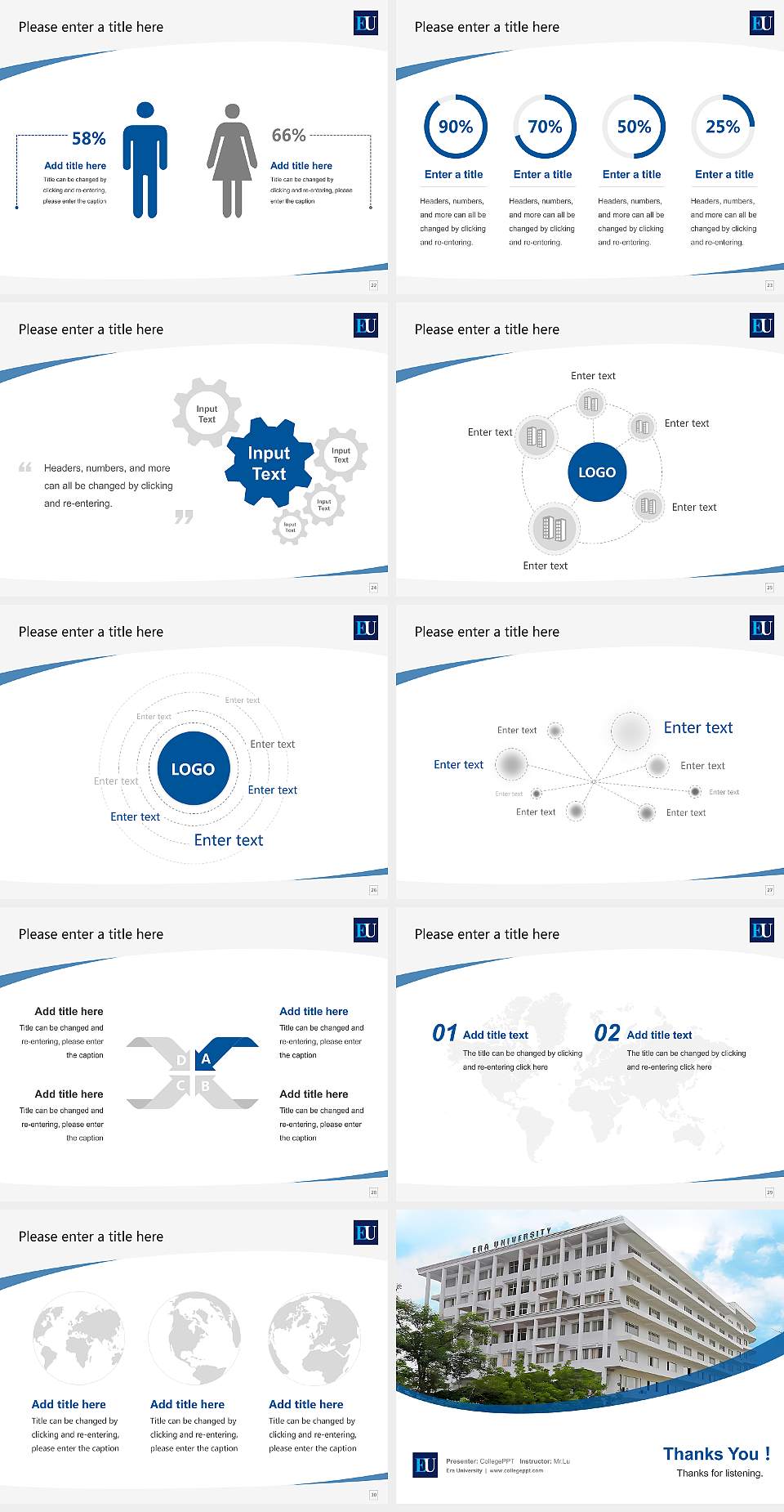 Era University Course/Courseware Creation PPT Template4:3 ratio PPT effect preview image4
