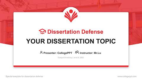 Ganpat University Graduation Thesis Defense PPT Template