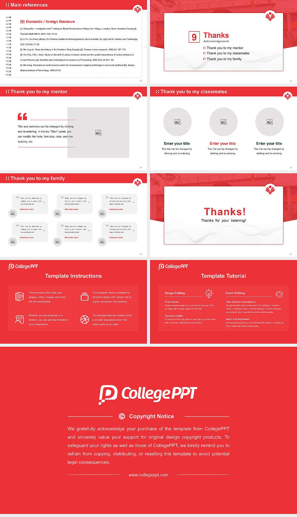 Ganpat University Graduation Thesis Defense PPT Template16:9 ratio PPT effect preview image7