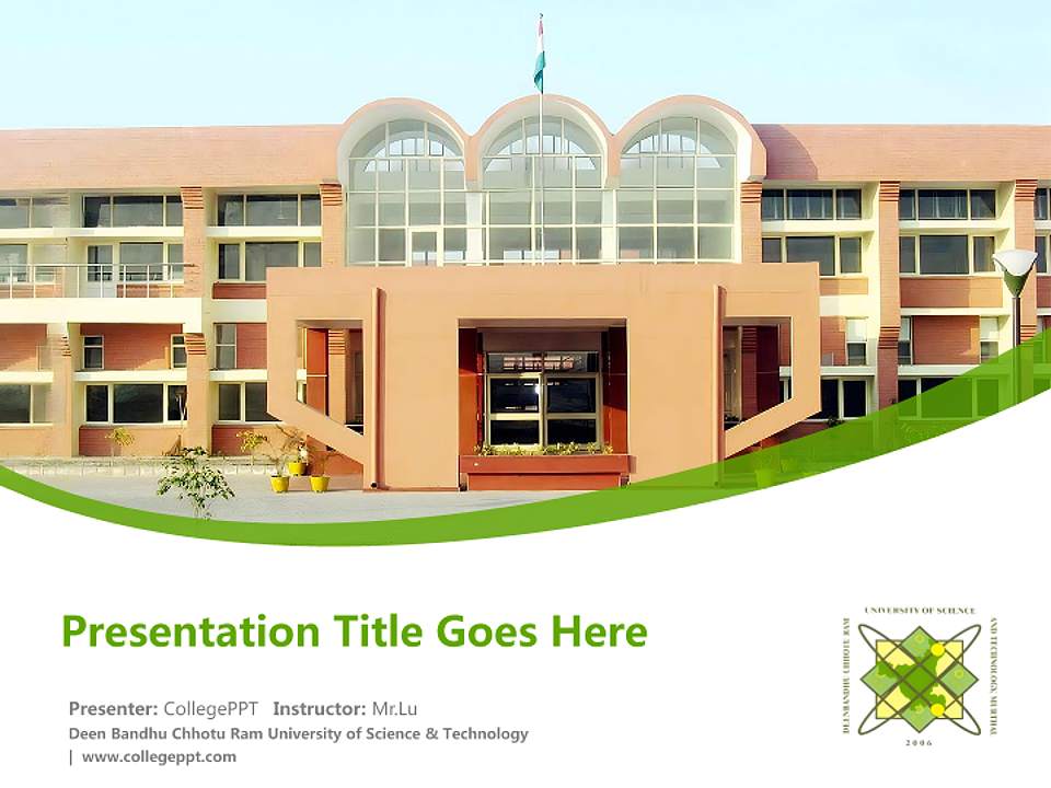 Deen Bandhu Chhotu Ram University of Science & Technology Course/Courseware Creation PPT Template4:3 ratio PPT effect preview image5