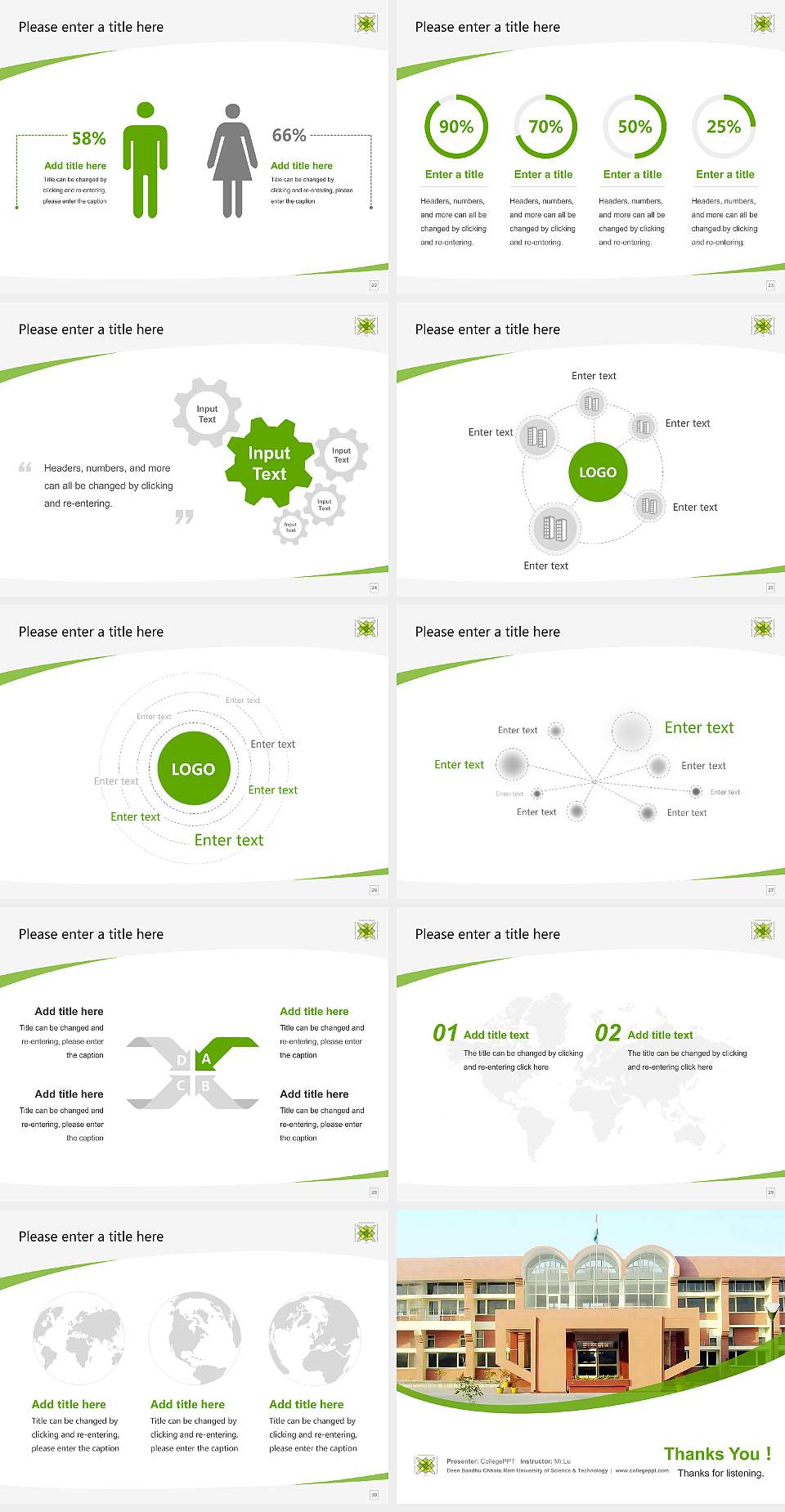 Deen Bandhu Chhotu Ram University of Science & Technology Course/Courseware Creation PPT Template4:3 ratio PPT effect preview image4