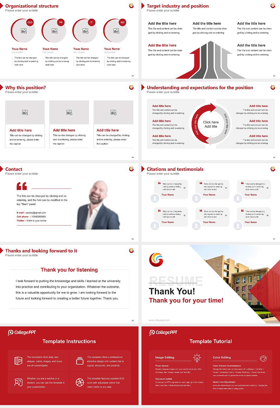Galgotias University Resume PPT Template16:9 ratio PPT effect preview image4