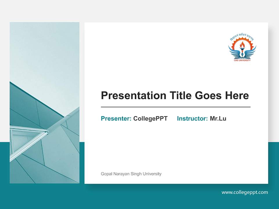 Gopal Narayan Singh University General Purpose PPT Template4:3 ratio PPT effect preview image6