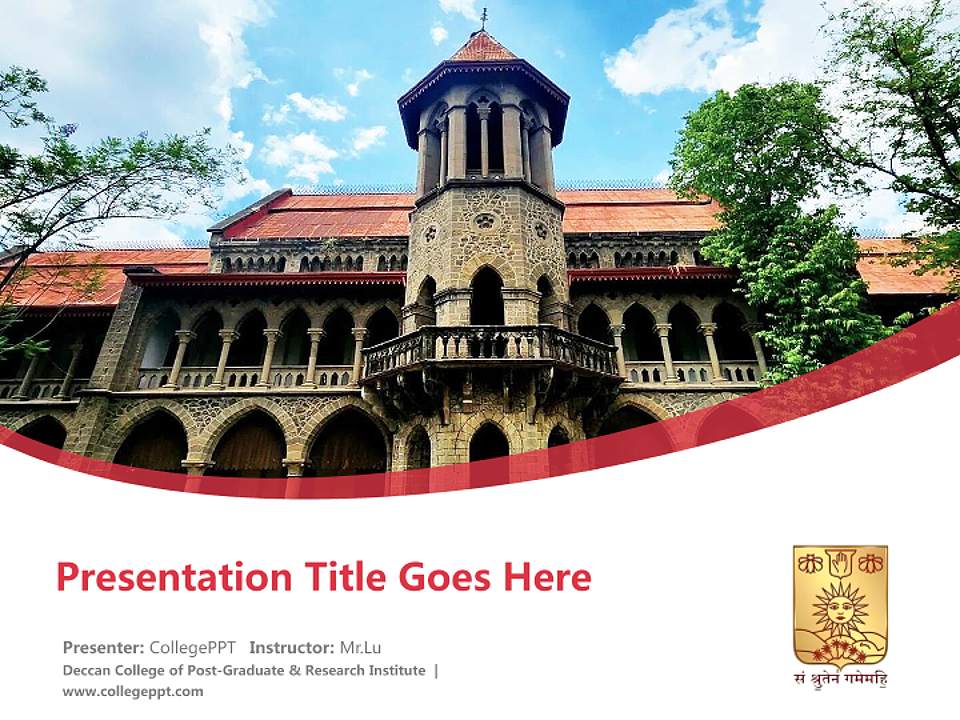 Deccan College of Post-Graduate & Research Institute Course/Courseware Creation PPT Template4:3 ratio PPT effect preview image5