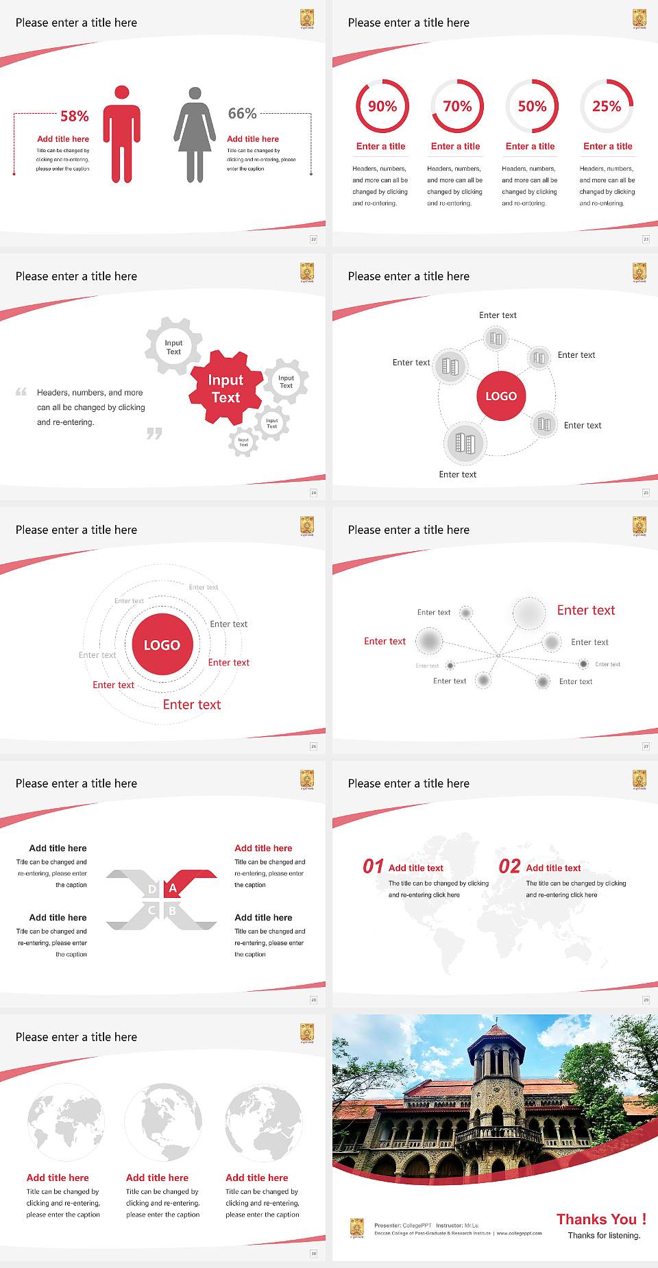 Deccan College of Post-Graduate & Research Institute Course/Courseware Creation PPT Template4:3 ratio PPT effect preview image4