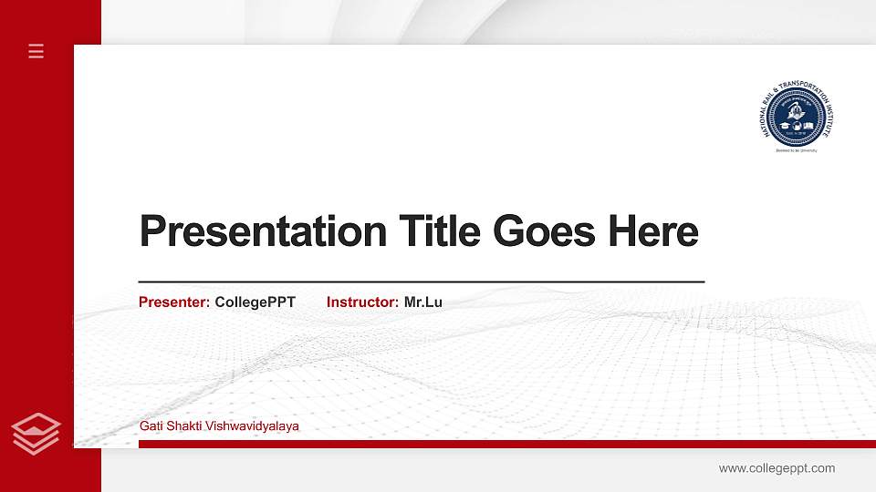 Gati Shakti Vishwavidyalaya Thesis Proposal/Graduation Defense PPT Template16:9 ratio PPT effect preview image