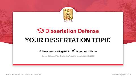 Deccan College of Post-Graduate & Research Institute Graduation Thesis Defense PPT Template