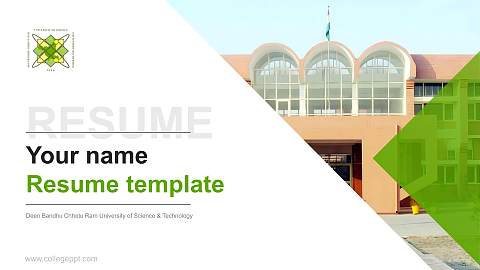 Deen Bandhu Chhotu Ram University of Science & Technology Resume PPT Template