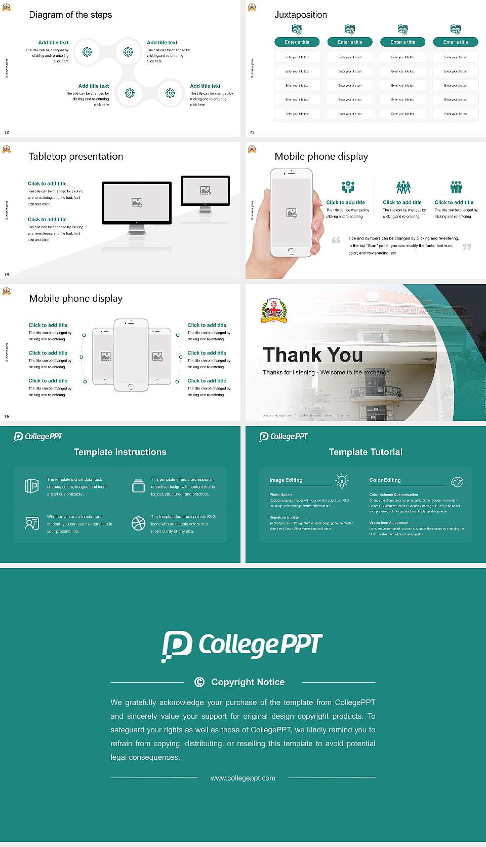 Dr. YSR University of Health Sciences Competition/Entrepreneurship Contest PPT Template16:9 ratio PPT effect preview image9
