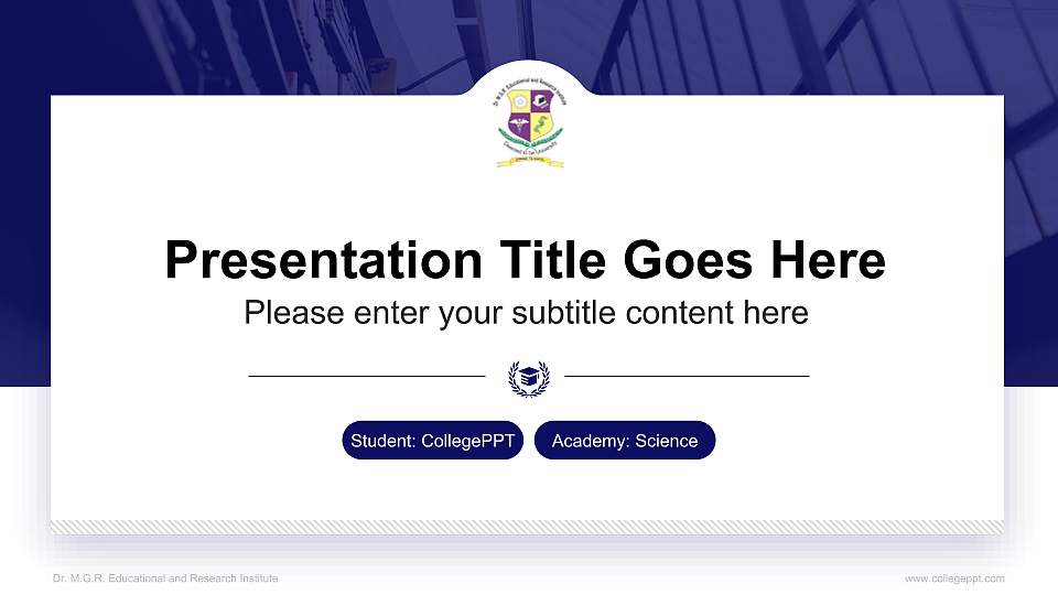 Dr. M.G.R. Educational and Research Institute National Scholarship Defense PPT Template16:9 ratio PPT effect preview image