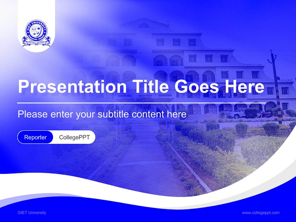 GIET University Lecture Sharing and Networking Event PPT Template4:3 ratio PPT effect preview image4