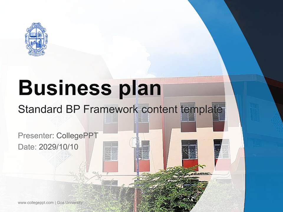 Goa University Competition/Entrepreneurship Contest PPT Template4:3 ratio PPT effect preview image9