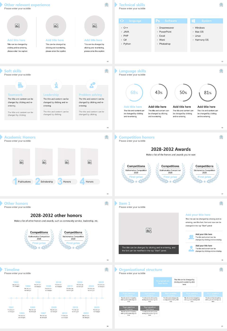 Dr. B.R. Ambedkar University of Social Sciences Resume PPT Template16:9 ratio PPT effect preview image3
