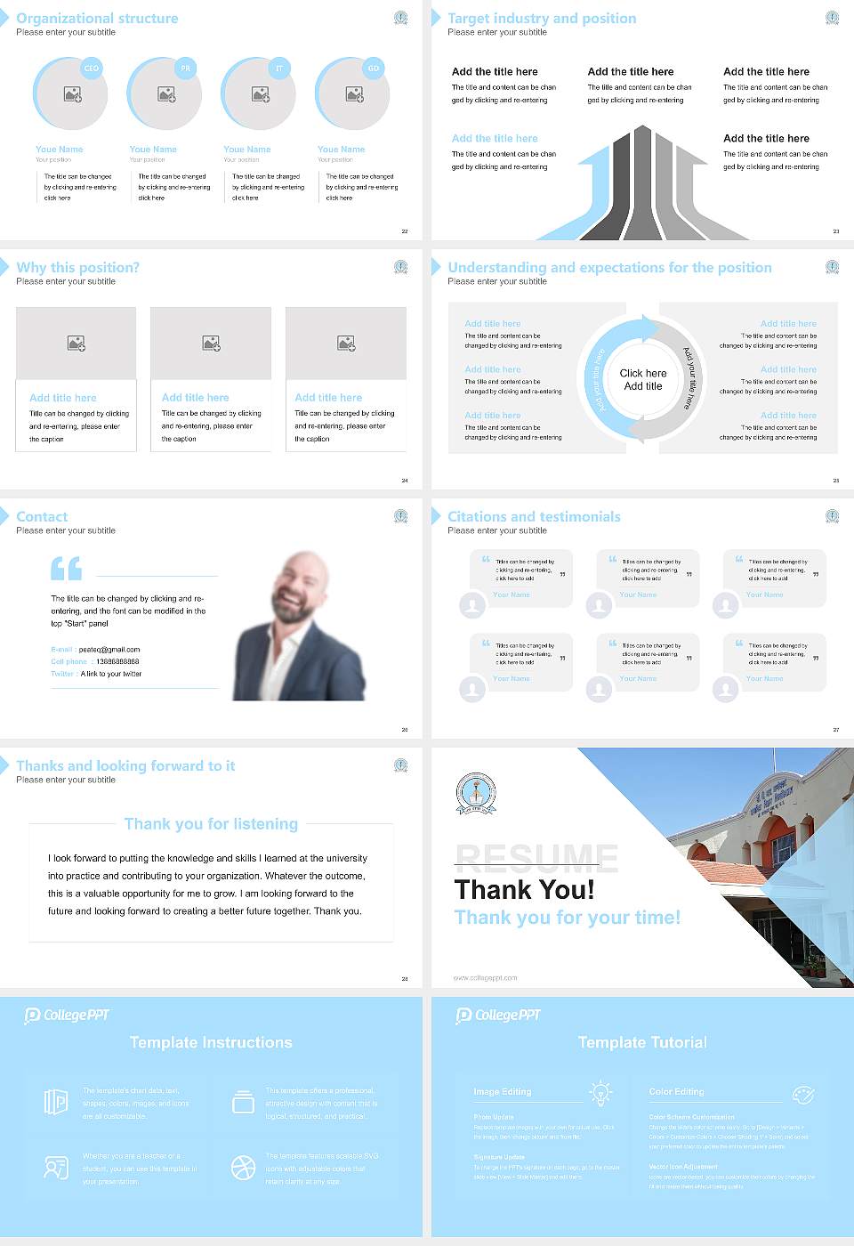 Dr. B.R. Ambedkar University of Social Sciences Resume PPT Template16:9 ratio PPT effect preview image4