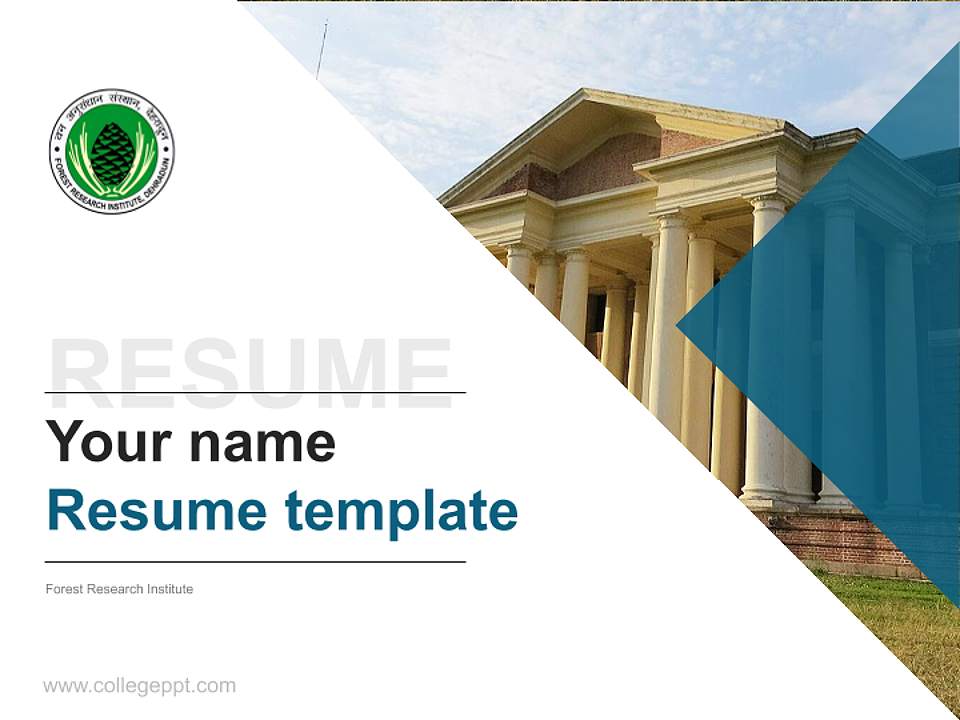 Forest Research Institute Resume PPT Template4:3 ratio PPT effect preview image5