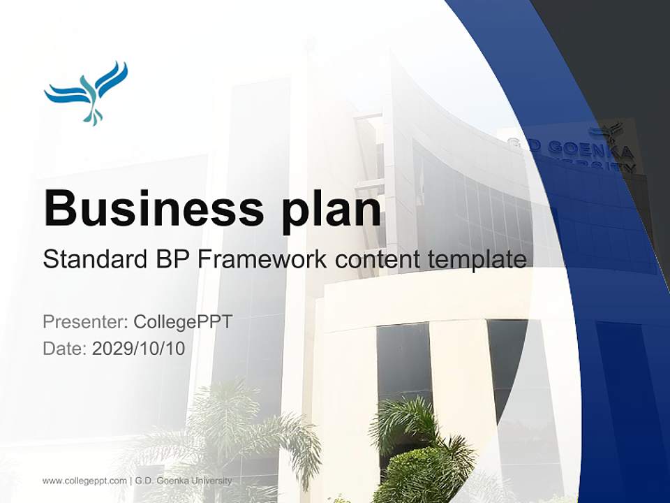 G.D. Goenka University Competition/Entrepreneurship Contest PPT Template4:3 ratio PPT effect preview image9