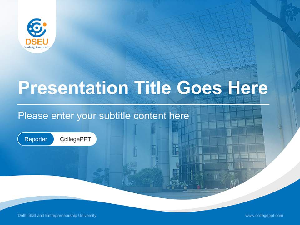 Delhi Skill and Entrepreneurship University Lecture Sharing and Networking Event PPT Template4:3 ratio PPT effect preview image4