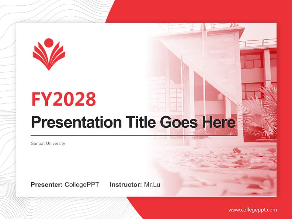 Ganpat University Academic Presentation/Research Findings Report PPT Template4:3 ratio PPT effect preview image5