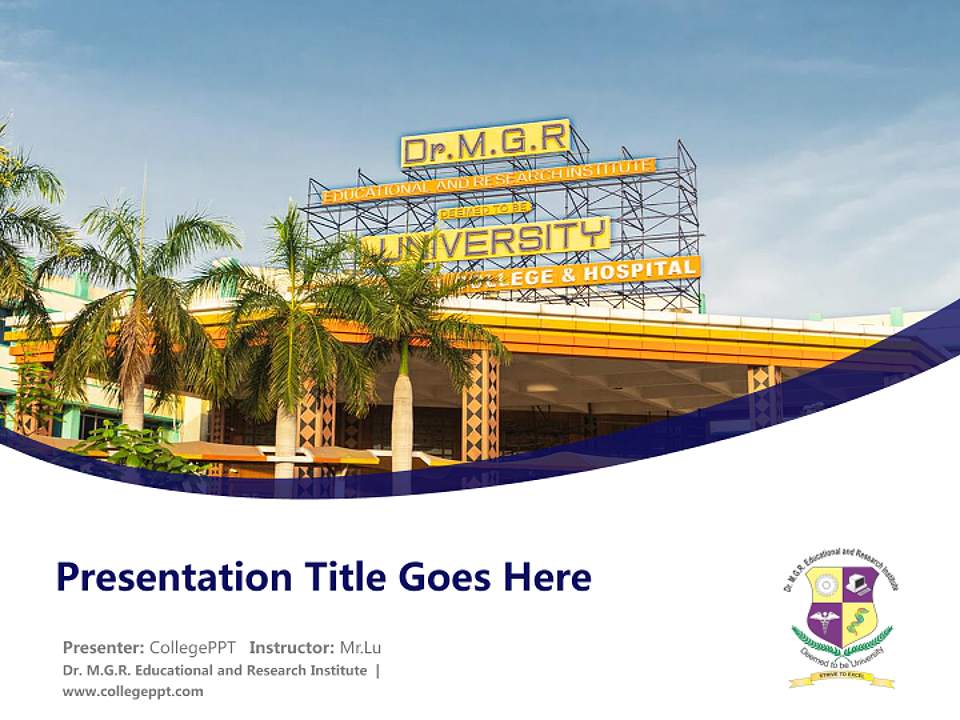 Dr. M.G.R. Educational and Research Institute Course/Courseware Creation PPT Template4:3 ratio PPT effect preview image5