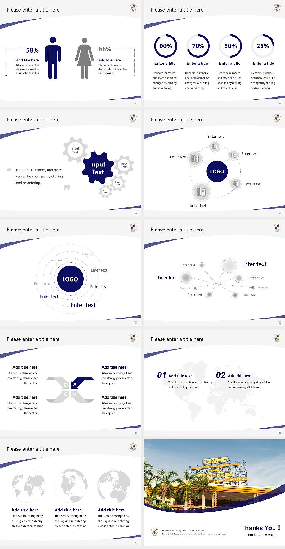 Dr. M.G.R. Educational and Research Institute Course/Courseware Creation PPT Template4:3 ratio PPT effect preview image4