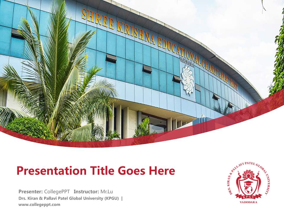 Drs. Kiran & Pallavi Patel Global University (KPGU) Course/Courseware Creation PPT Template4:3 ratio PPT effect preview image5