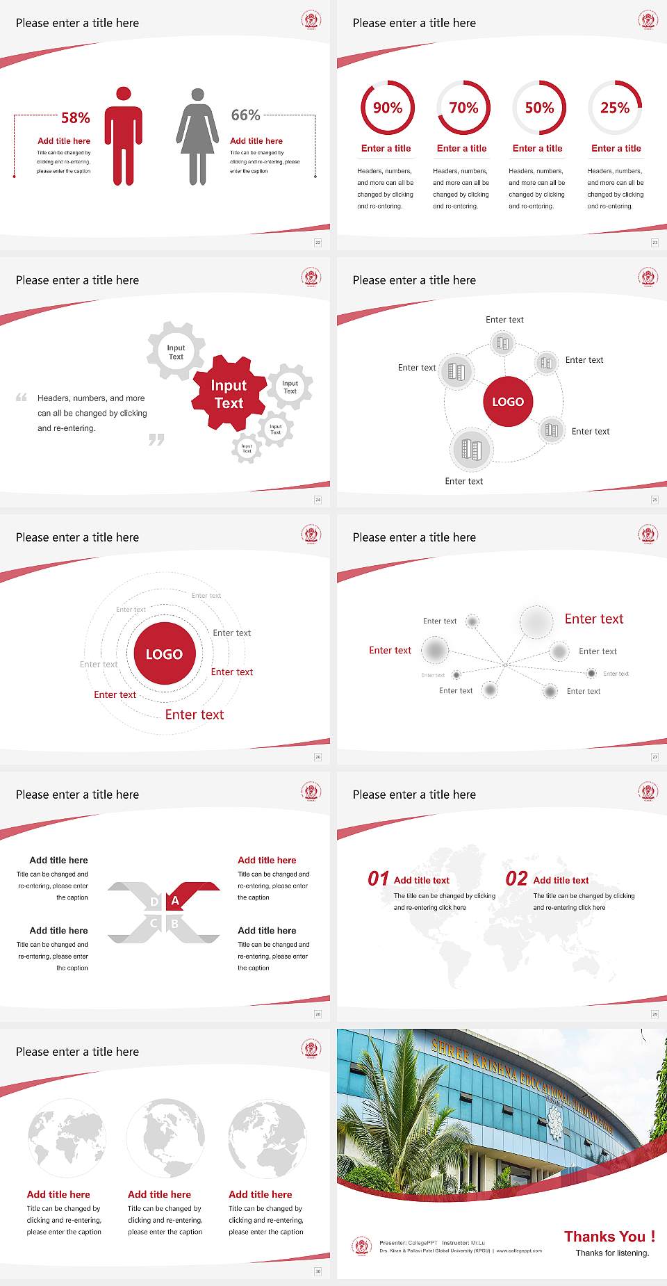 Drs. Kiran & Pallavi Patel Global University (KPGU) Course/Courseware Creation PPT Template4:3 ratio PPT effect preview image4