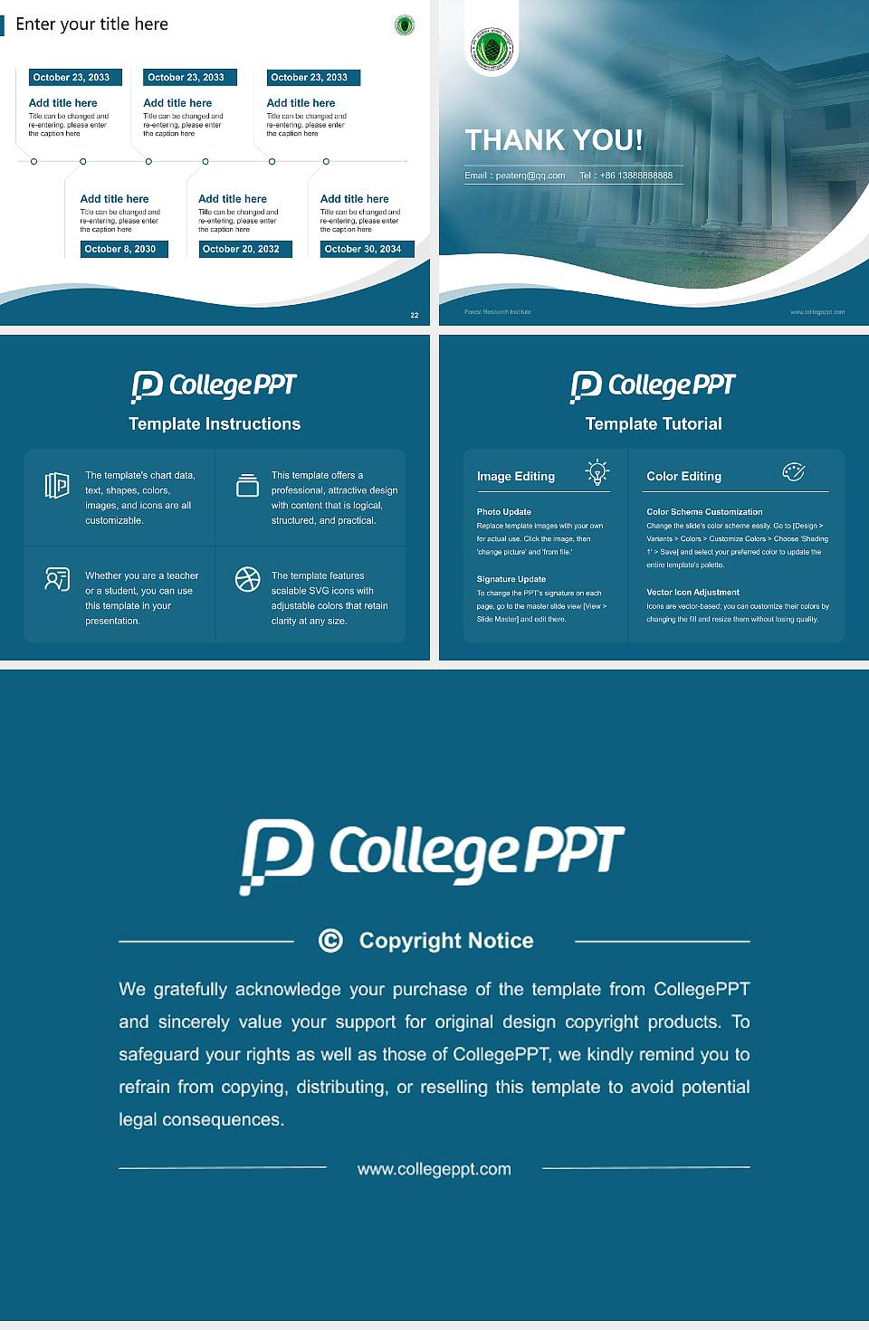Forest Research Institute Lecture Sharing and Networking Event PPT Template4:3 ratio PPT effect preview image4