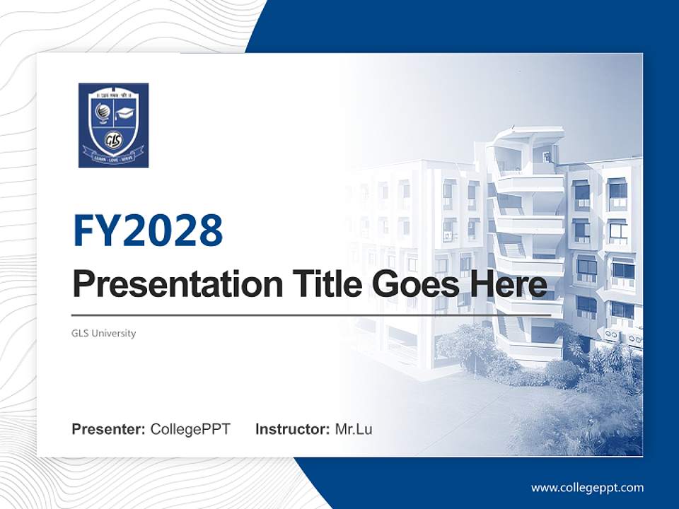 GLS University Academic Presentation/Research Findings Report PPT Template4:3 ratio PPT effect preview image5