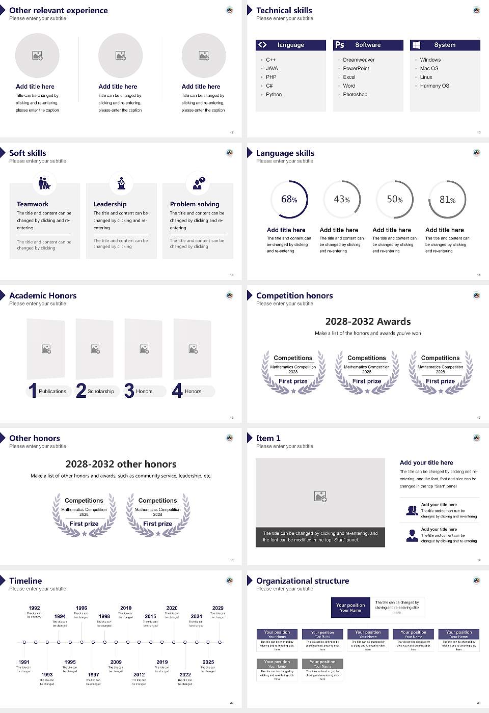 Dr. C.V. Raman University (Madhya Pradesh) Resume PPT Template16:9 ratio PPT effect preview image3