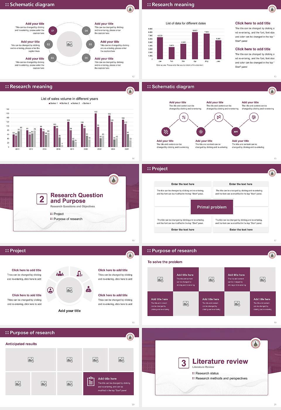 Gautam Buddha University Graduation Thesis Defense PPT Template16:9 ratio PPT effect preview image3