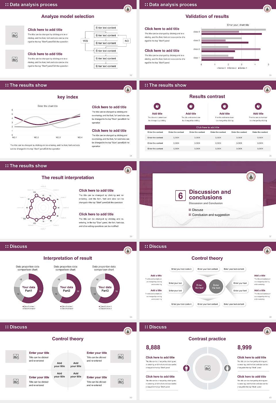 Gautam Buddha University Graduation Thesis Defense PPT Template16:9 ratio PPT effect preview image5