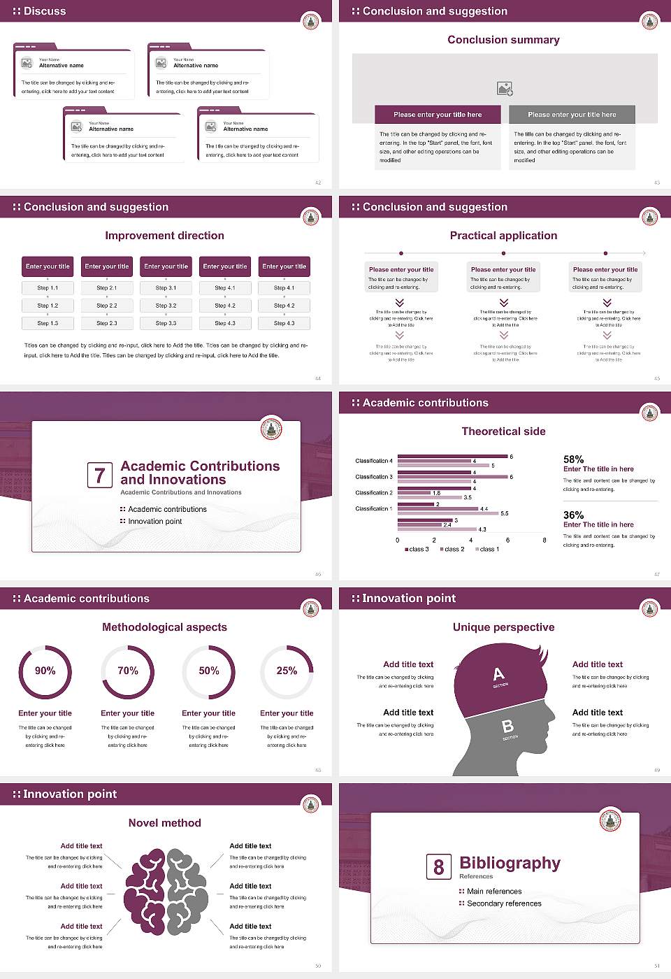 Gautam Buddha University Graduation Thesis Defense PPT Template16:9 ratio PPT effect preview image6
