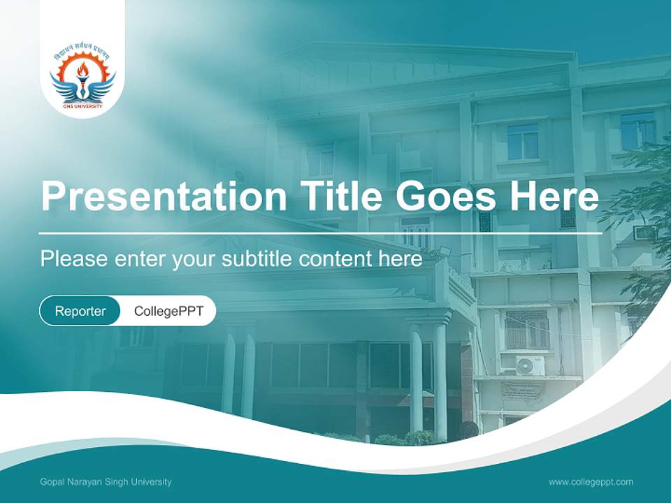 Gopal Narayan Singh University Lecture Sharing and Networking Event PPT Template4:3 ratio PPT effect preview image4