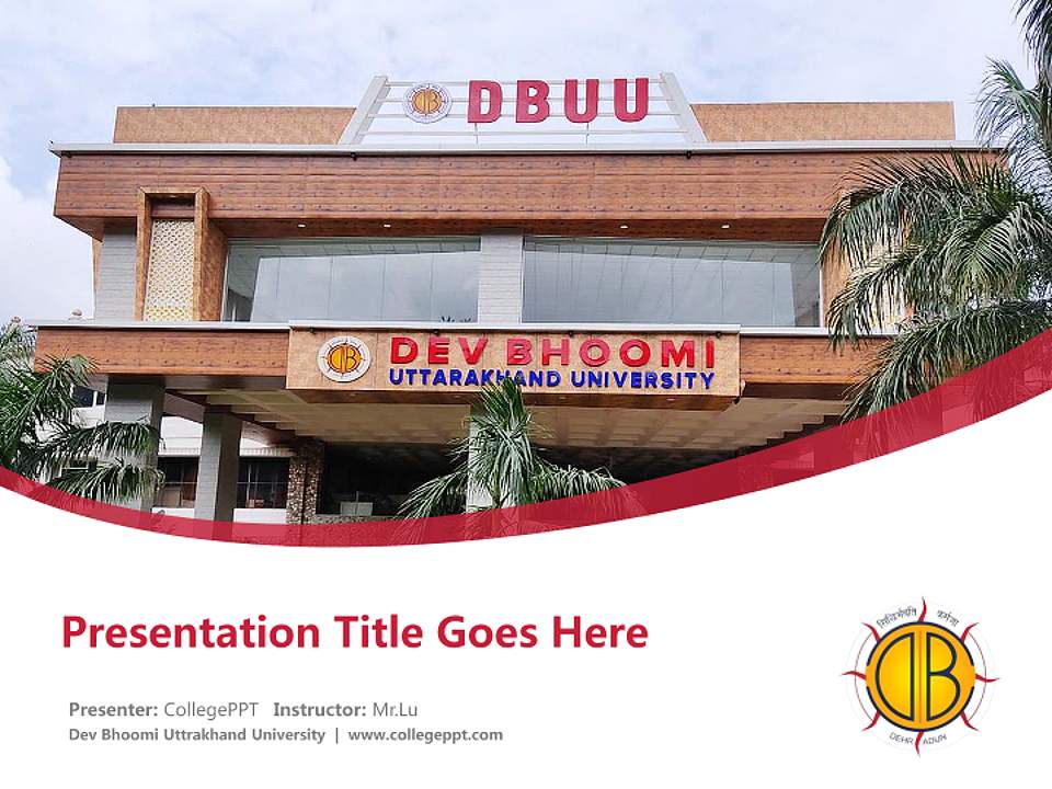 Dev Bhoomi Uttrakhand University Course/Courseware Creation PPT Template4:3 ratio PPT effect preview image5